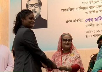 সাফজয়ী নারী দলকে প্রধানমন্ত্রীর সংবর্ধনা